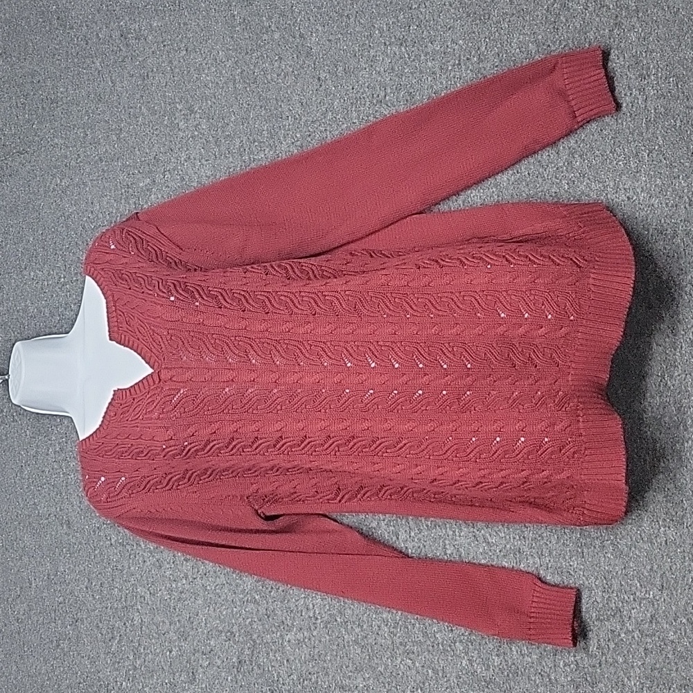 Route 66 Original Clothing Womens Sweater Size XL Burgundy Henley Neckline